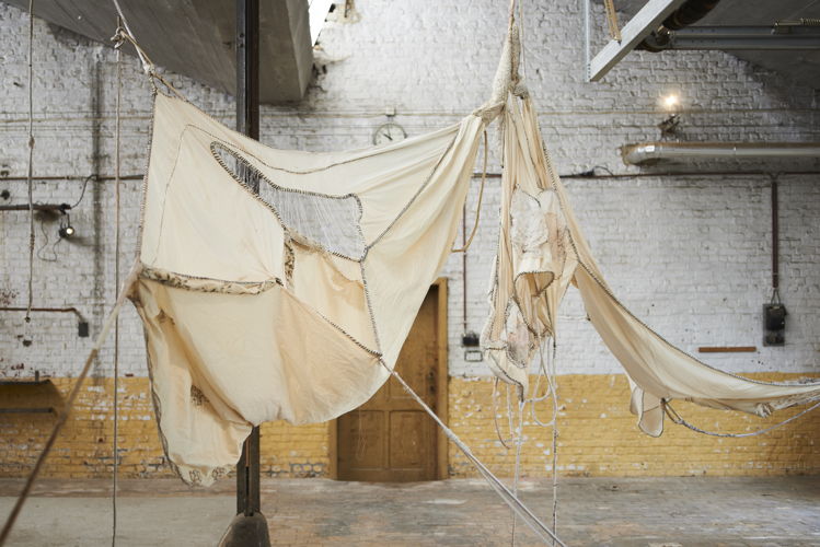 23. Installation view of Sonia Gomes, Maria dos Anjos, at Horst, Flying on the Raven's Wing, 2021. Image by Matthijs van der Burgt