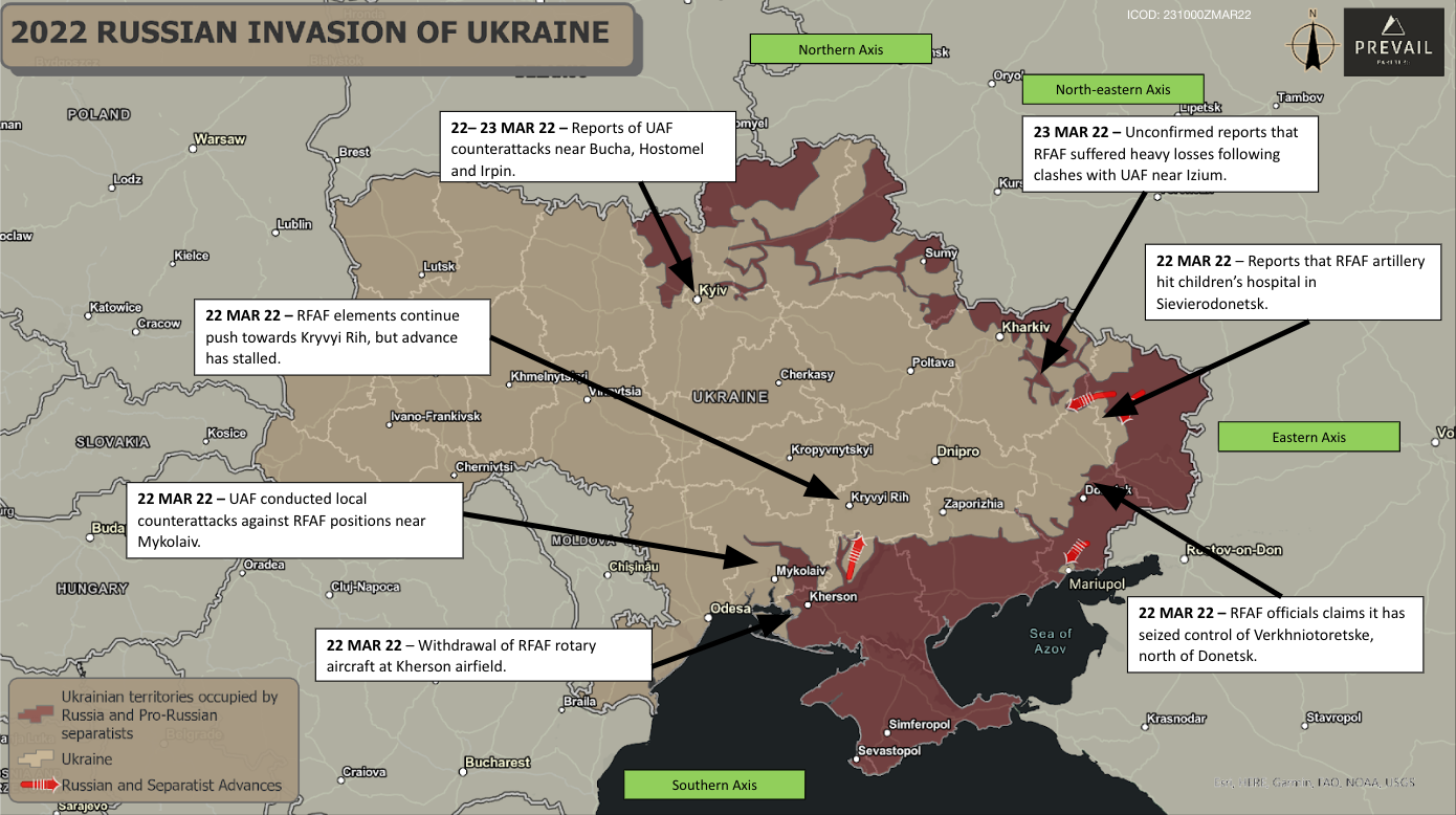 Prevail Insight Map - Forward Line Of Enemy Troops (FLET) Is Approximate 