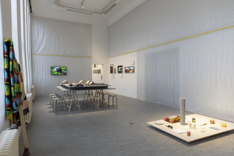 Installation view of the exhibition Seasonal Neighbours: Our Invisible Hands at Z33 House for Contemporary Art, Design & Architecture, Hasselt, Belgium. Photo: Selma Gurbuz.