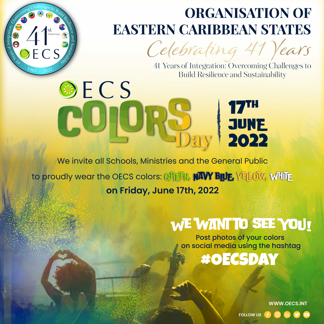 Public invited to celebrate OECS 41st Anniversary on OECS Colors Day