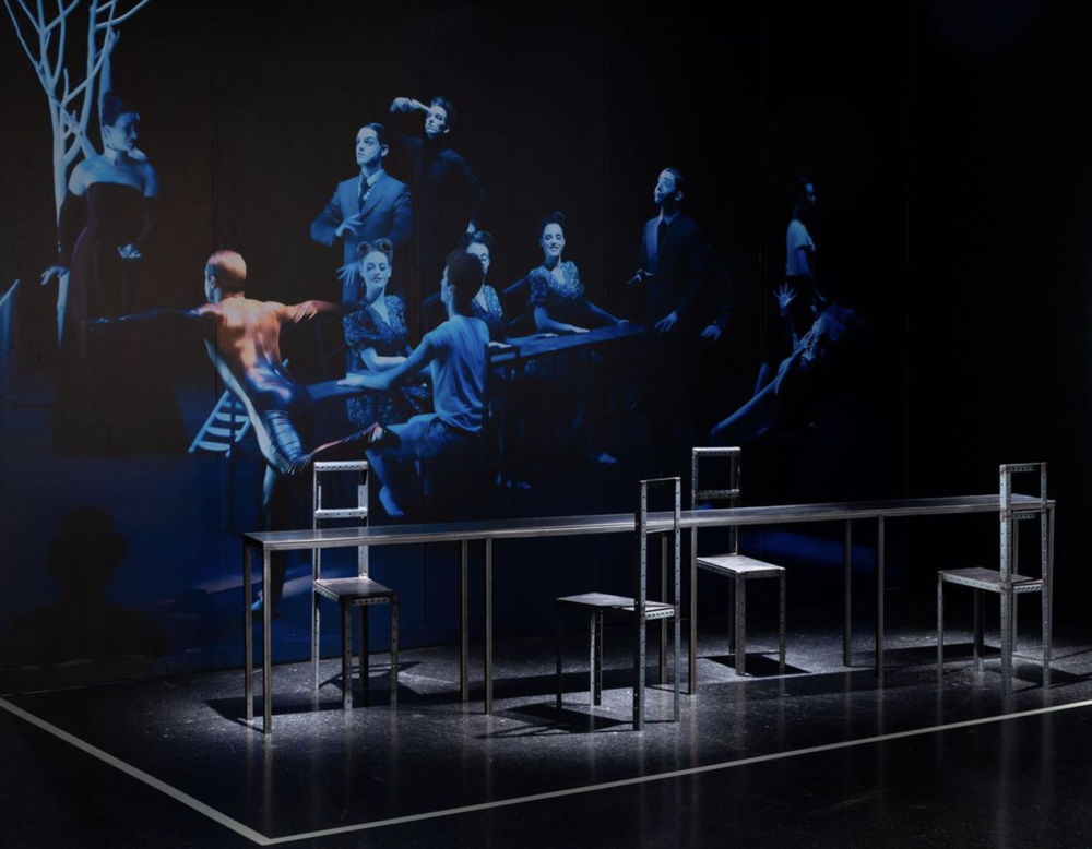Robert Wilson’s Hamletmachine table and chairs presented by Ketabi Bourdet x downtown+ (Paris)