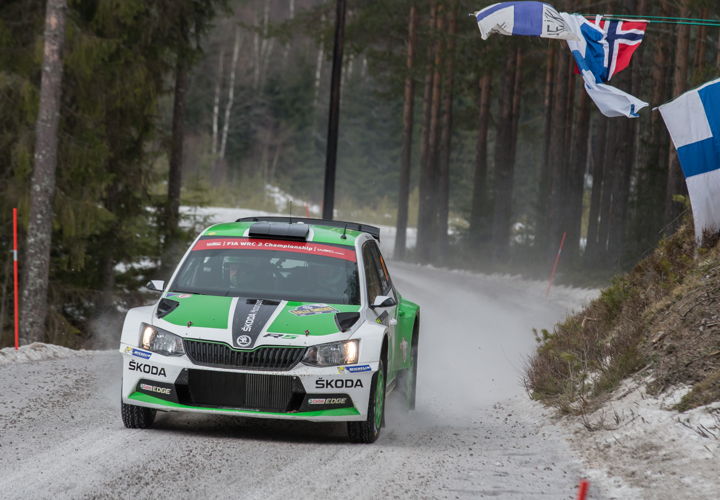 Esapekka Lappi (FIN) and Janne Ferm (FIN) won four special stages in WRC 2 in Sweden.