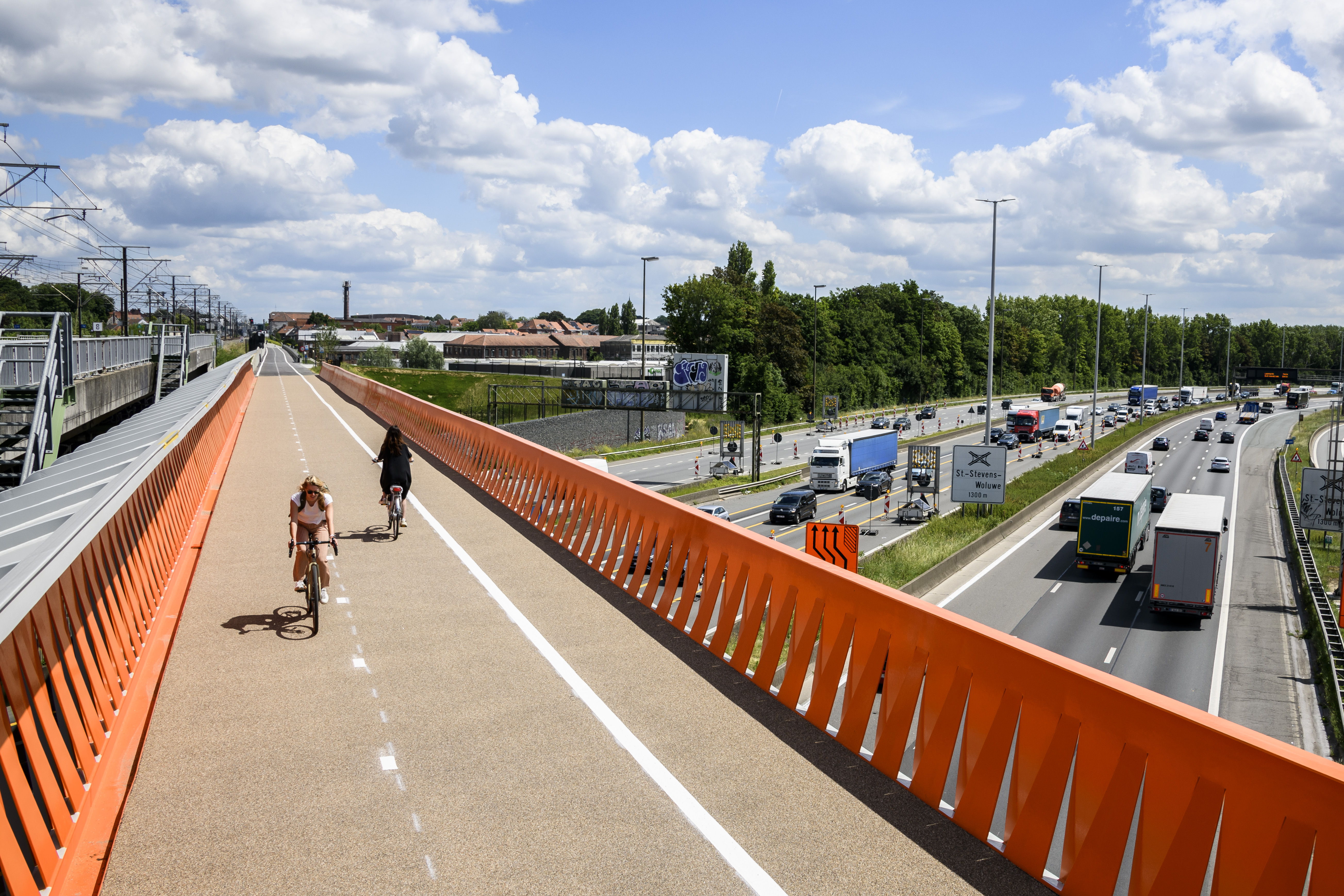 In 2022 werd de fietsbrug over de Brusselse Ring aangelegd.