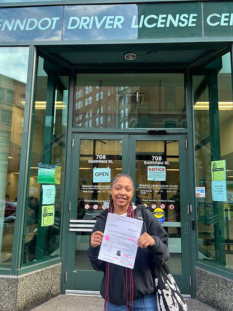 A Passport Academy student obtains her learner’s permit thanks to A’s Vision