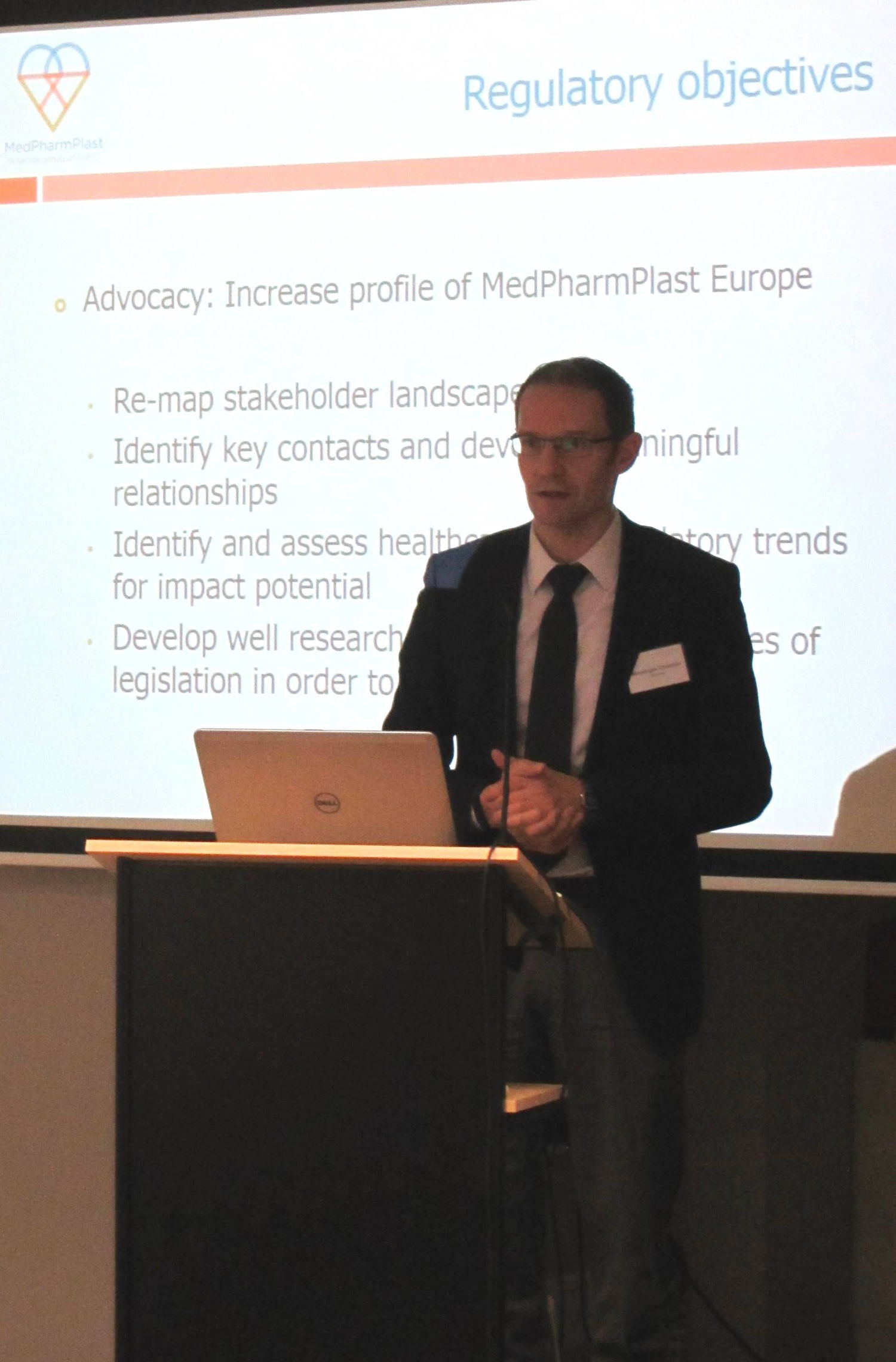 Christian Meusinger, new President of MedPharmPlast Europe, during his presentation