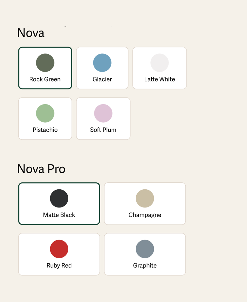 Ampler Nova & Nova Pro colours