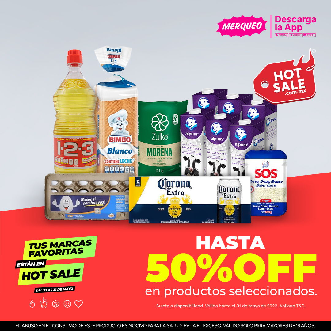 Llega el Hot Sale a Merqueo con las mejores ofertas para hacer el súper en línea