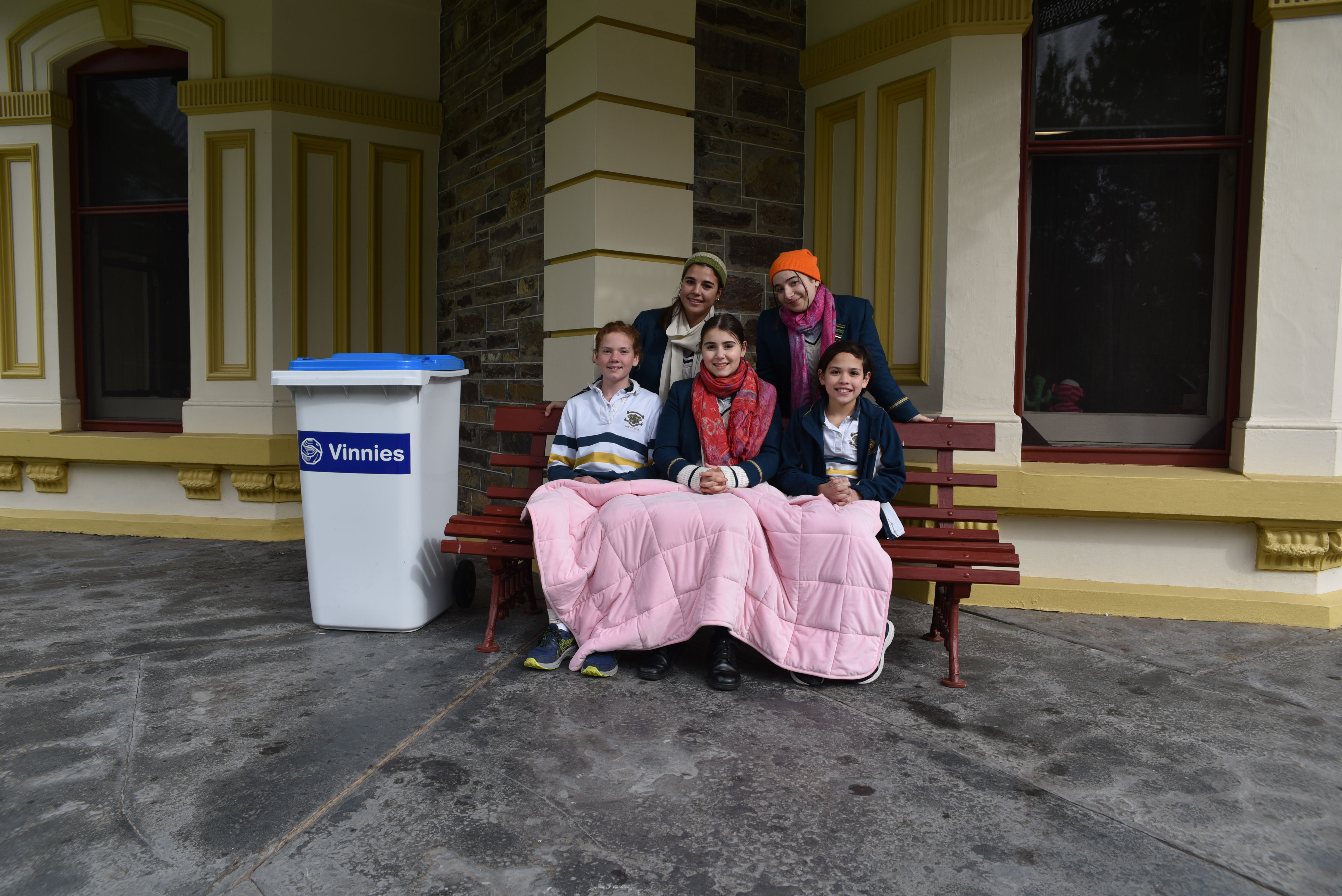 Loreto College Students Keeping Warm For Beanies & Blankets Day 2024!