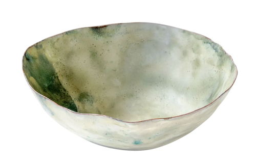 20th Century Fausto Melotti Decorative Bowl in Green Enameled Ceramic, 50s, $11,542.70
