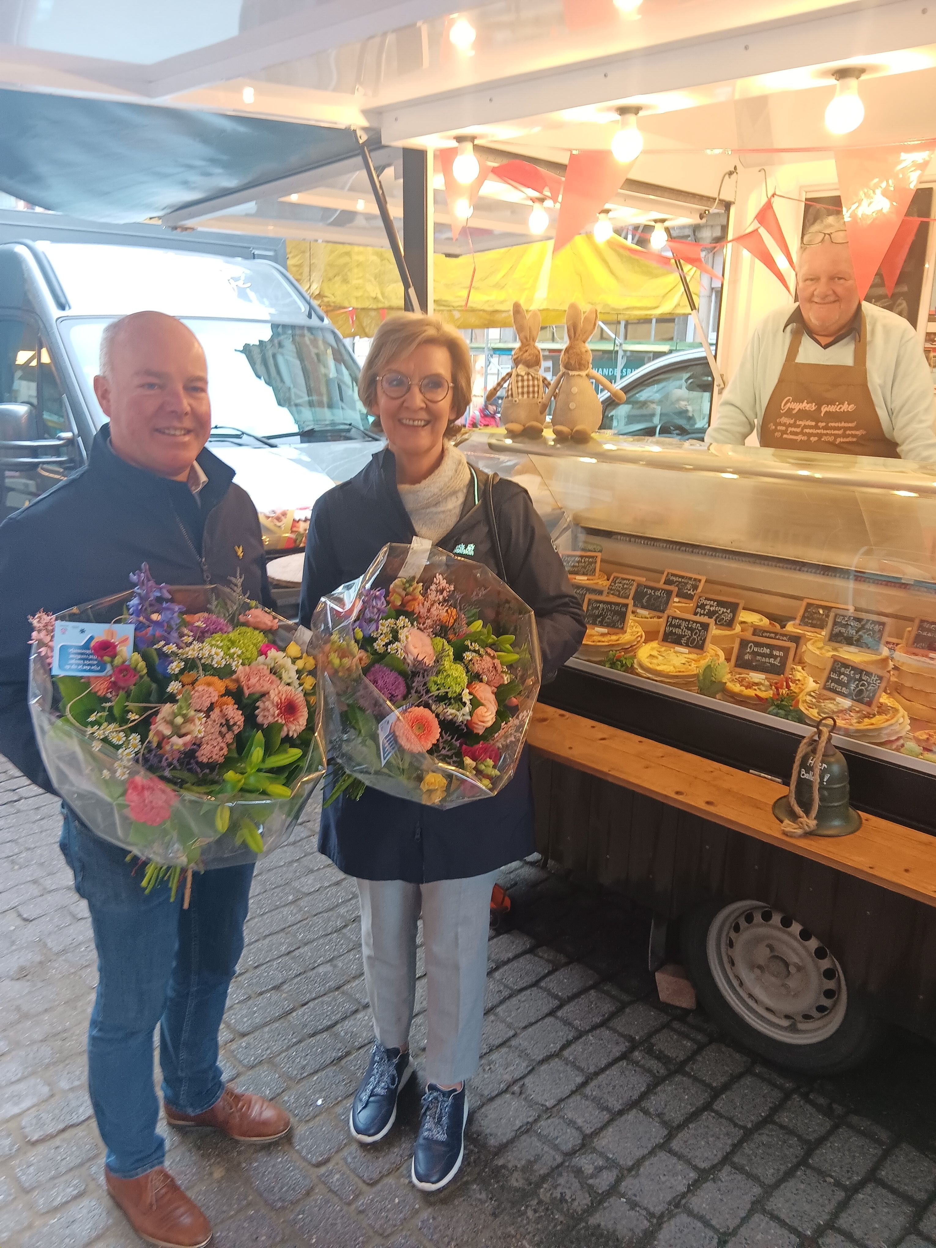 Op 30 maart lanceerden gedeputeerde Ann Schevenels en schepen Johan Geleyns de Maand van de Markt op de markt van Leuven.