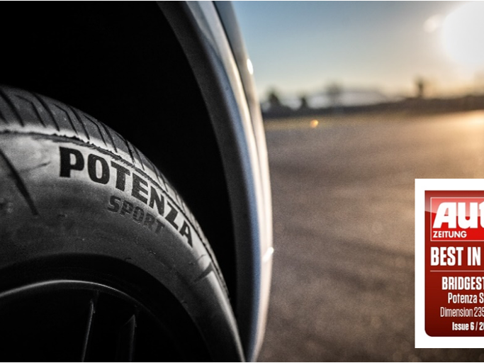 Le Bridgestone Potenza Sport victorieux lors des tests Été 2023 du magazine Auto Zeitung
