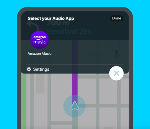 Ya puedes reproducir canciones en Amazon Music sin salir de Waze