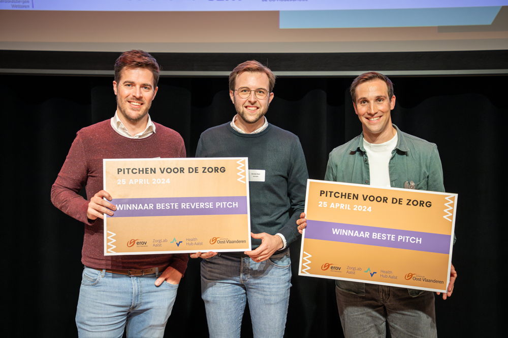 vlnr. Dries De Smet, Bert Vermeir, Remko De Duytsche (vzw SIMPLR)