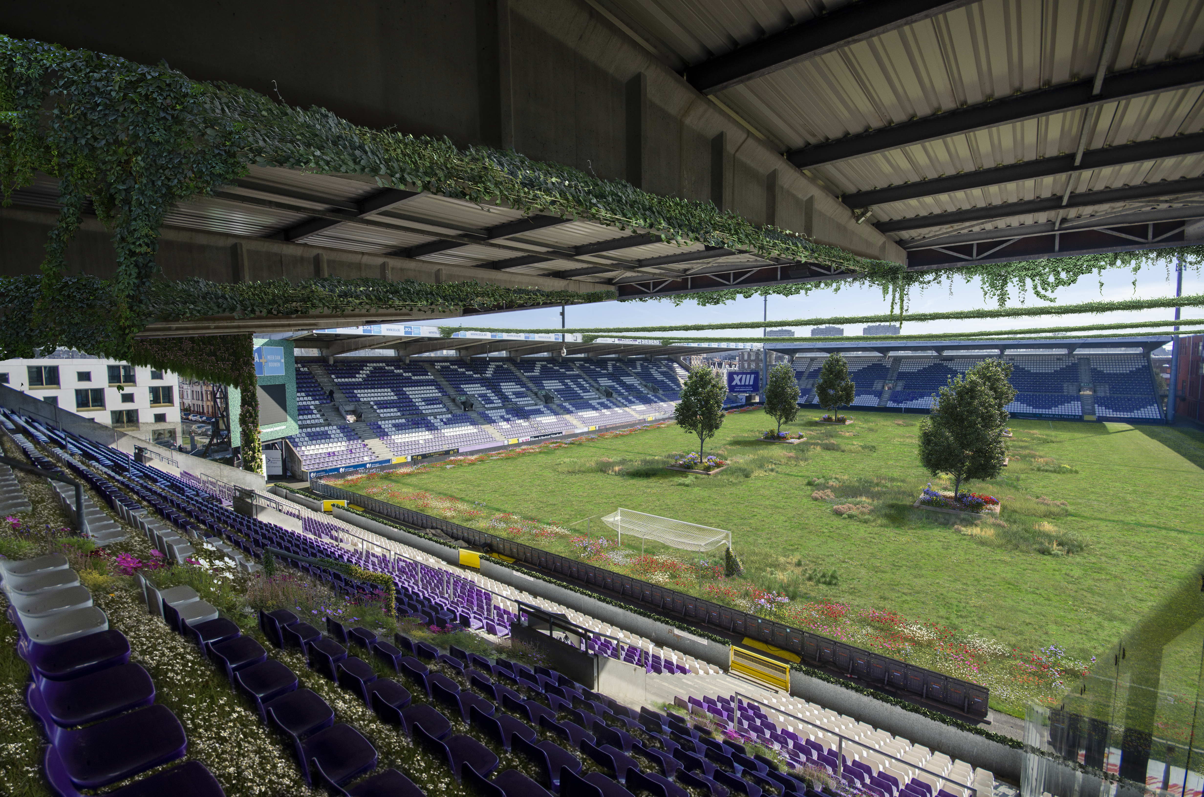 Olympisch Stadion kleurt groen