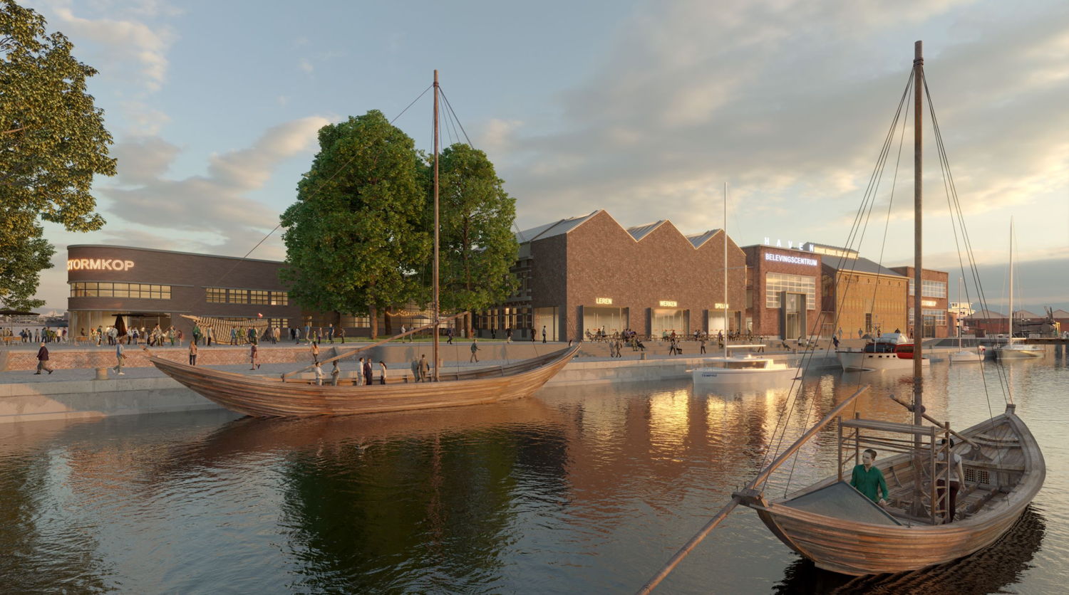 Toekomstbeeld Droogdokkensite Kattendijkdok © Atelier Kempe Thill