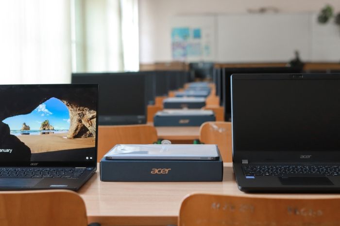 Acer computers at the school's computer labs