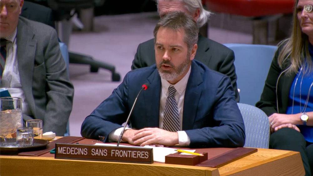 Christopher Lockyear, Secretary General of Doctors Without Borders/Médecins Sans Frontières (MSF), spoke at the United Nations Security Council about the crisis in Sudan on March 13, 2025.| Date taken: 13/03/2025 | Copyright: UN Web TV | Location: USA