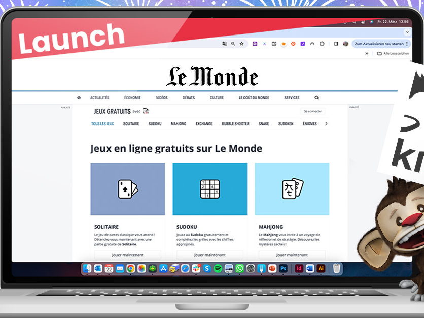 kr3m aus Karlsruhe startet Onlinespiele-Plattform für Le Monde