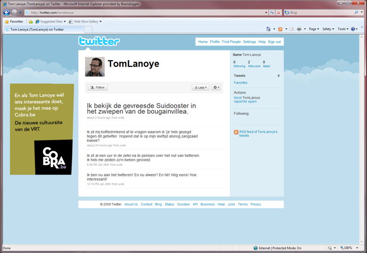 Online - Twitter - Tom Lanoye