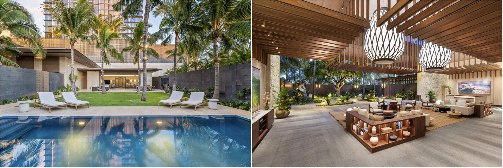 Victoria Place offers residents stunning views of the ocean and Diamond Head, while its design promotes indoor-outdoor living with landscaped gardens and open communal spaces