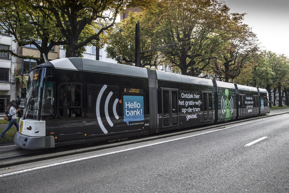 Wifi op De Lijn: de eerste wifitram in Gent (credit: Stefaan Van Hul)