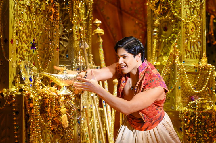 Adi Roy (Aladdin) in North American Tour of Aladdin. Photo by Deen van Meer.