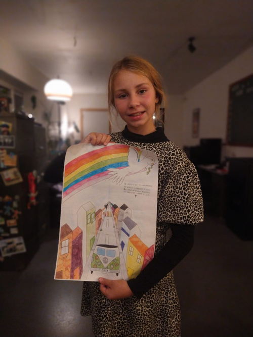 Manon Distelmans (afwezig tijdens uitreiking)met_tekening