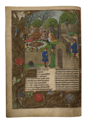 © Master of the Prayer Books of around 1500, The Lover Entering the Garden of Delights In: Guillaume de Lorris and Jean de Meung, Le Roman de la Rose, Brugge, c.1490–1500. London, The British Library. 