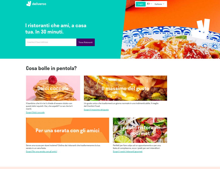 Home Page Deliveroo