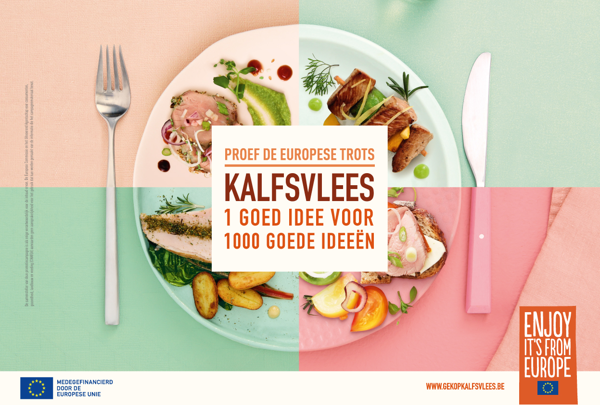 Kalfsvlees "1 goed idee voor 1000 goede ideeën" – smaakvolle Europese campagne