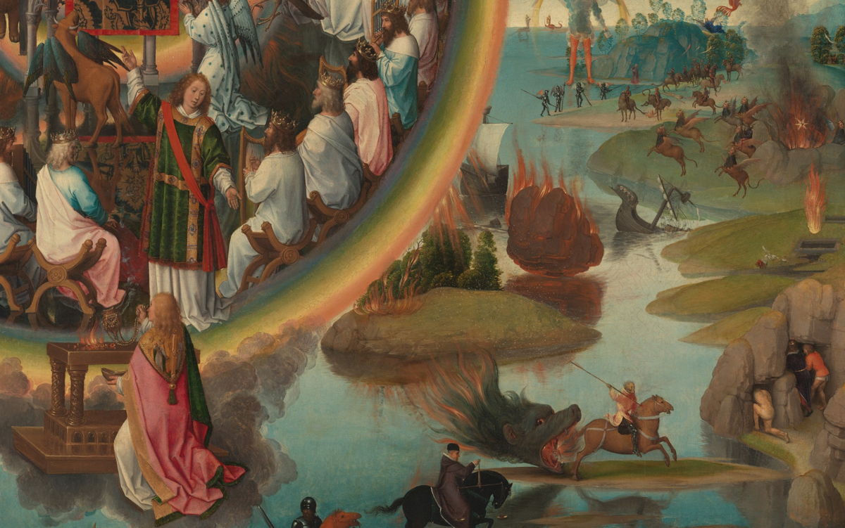 Détail du Tryptich ' Le Mariage mystique de sainte Catherine' de Hans Memling © Universum Digitalis