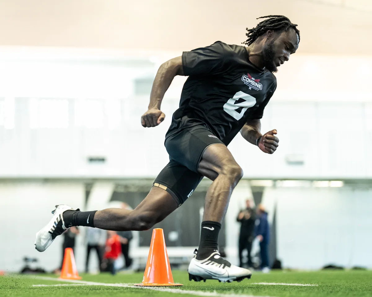 Gabriel Appiah-Kubi at the 2023 National CFL Combine