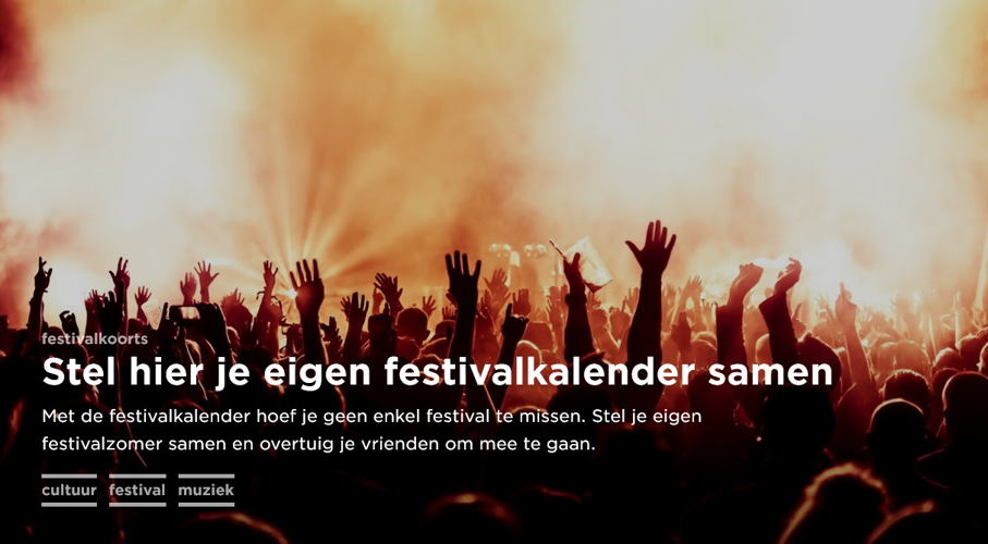 De festivalkalender van canvas.be