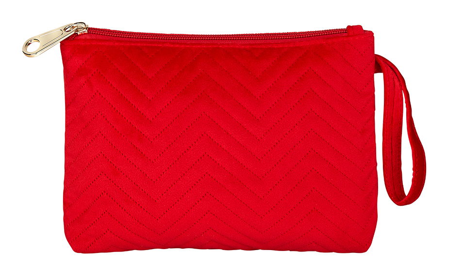 Delicate velvet tas rood - €12,95