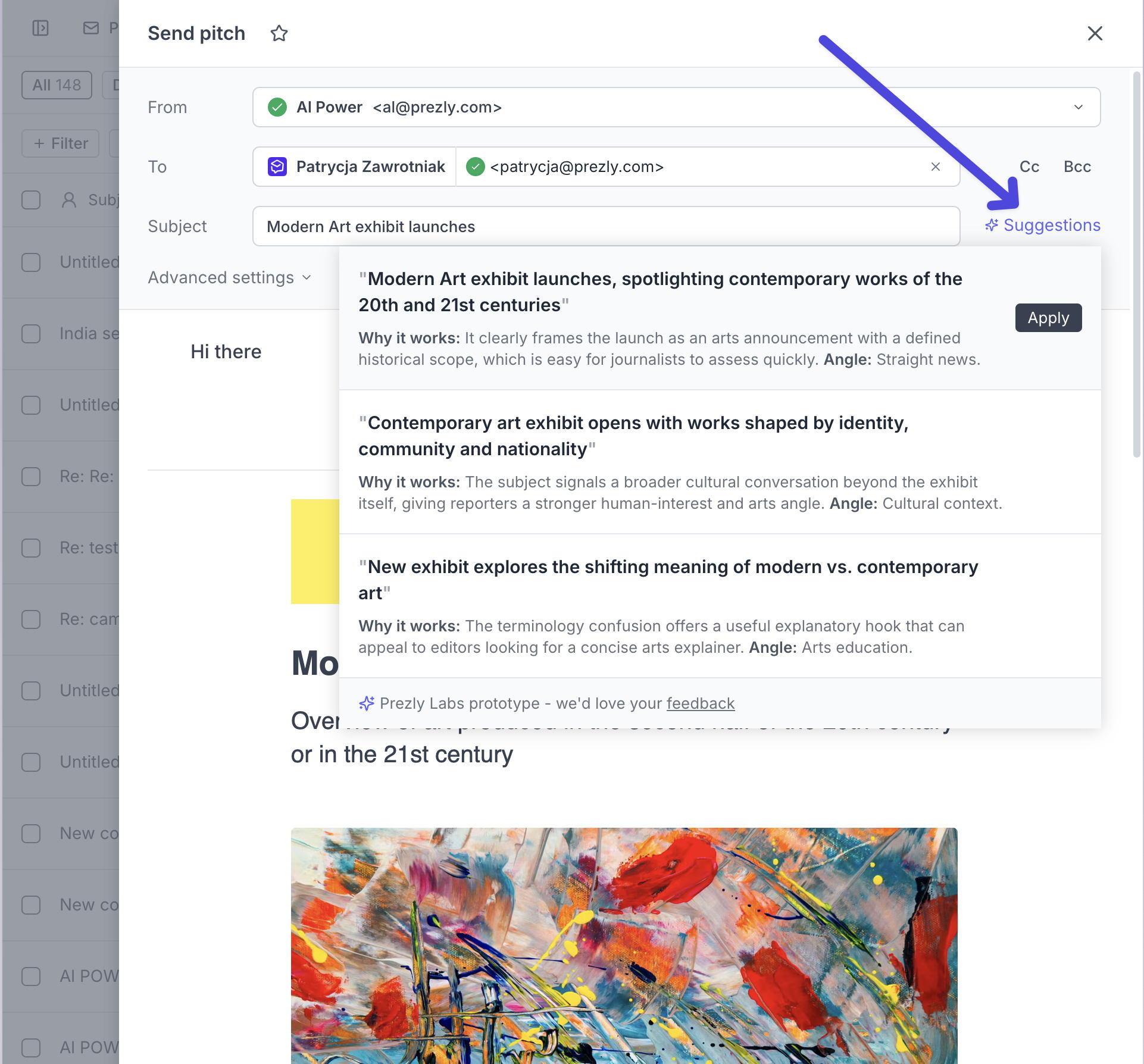 Pitch editor suggestions Pitch editor suggestions