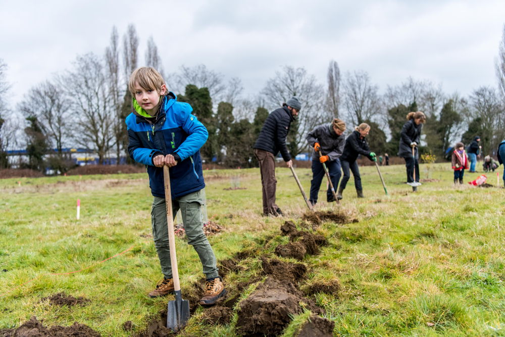 Aanplanting voedselbos © Dries Luyten