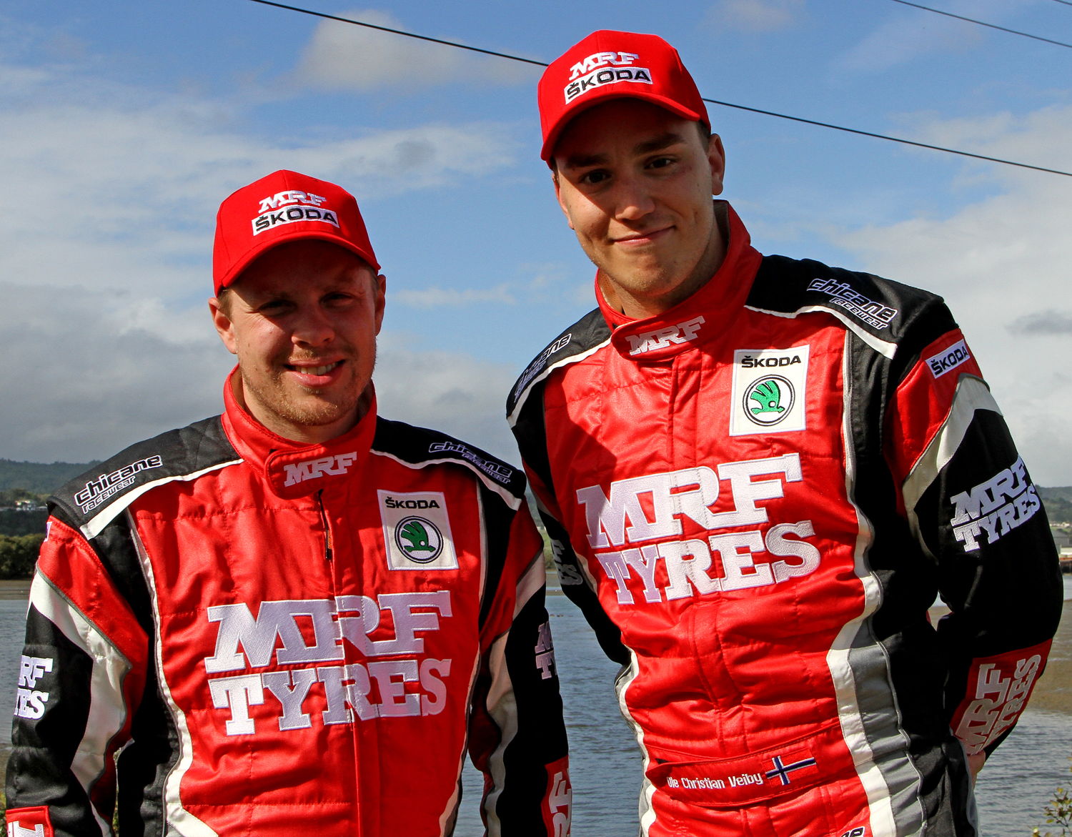 Ole Christian Veiby (right) and co-driver Stig Rune Skjaermoen, driving a MRF ŠKODA FABIA R5, want to extend their championship lead