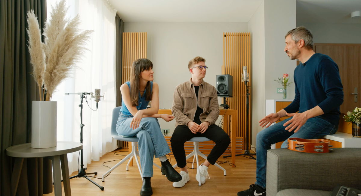 Die Singer-Songwriter Debby Smith und Phil Siemers im Gespräch
mit Soundengineer Clemens Matznick