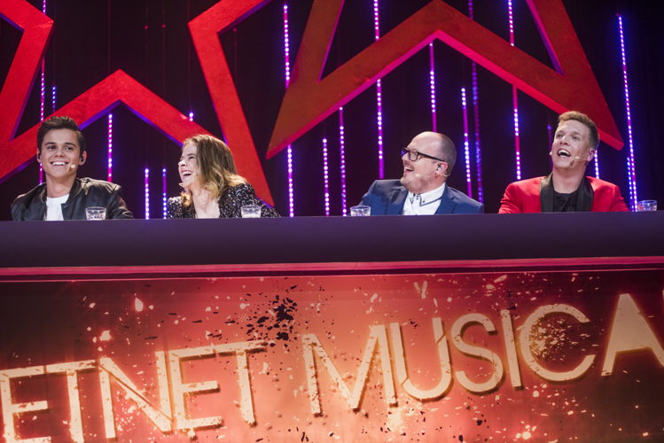 Ketnet Musical - jury - Giovanni Kemper/Laura Tesoro/Tijl Dauwe/James Cooke - (c)VRT/Alex Vanhee