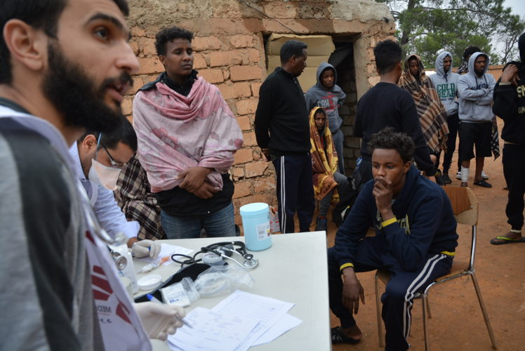 10) Responding against the backdrop of such critical situation, MSF has been providing medical consultations and arranging referrals to hospital since late May. During the first week of July, MSF teams made four referrals and conducted over 120 consultations in Zintan detention centre. In total, we referred 17 patients from Zintan detention centre and 11 from Gharyan detention centre for hospital treatment.

What our medical teams can achieve to alleviate people’s suffering is inevitably limited when our patients remain in the same protracted detention situation, with their international protection needs unanswered. © Jérôme Tubiana/MSF