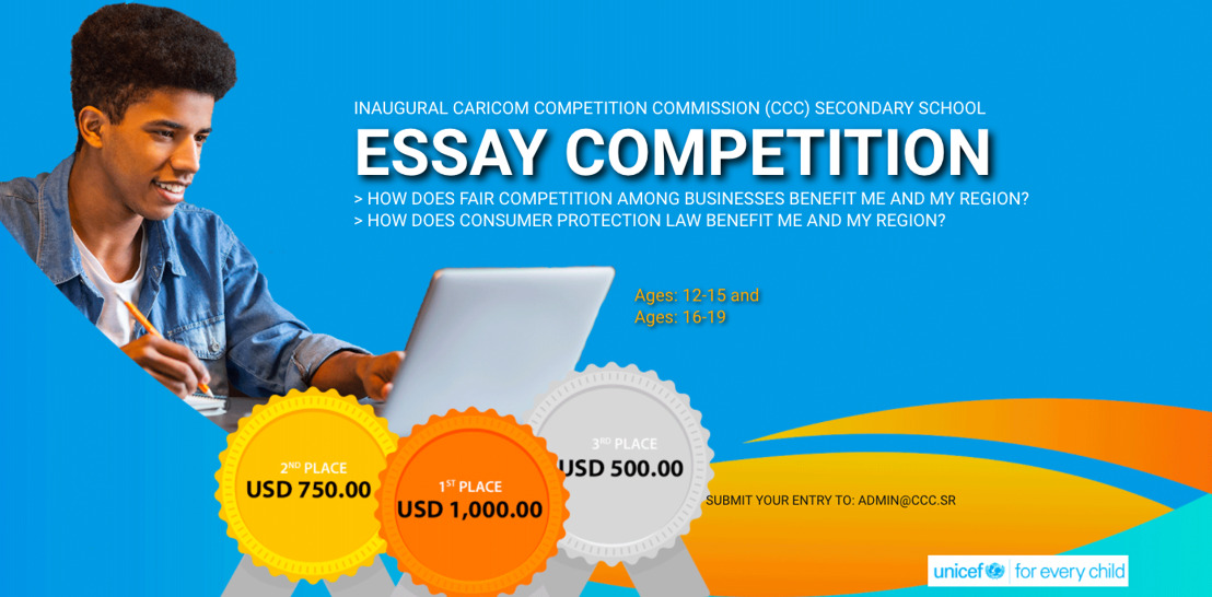 Announcement of Winners: Inaugural CARICOM Competition Commission (CCC) Regional Secondary School Essay Writing Competition 2019-2020