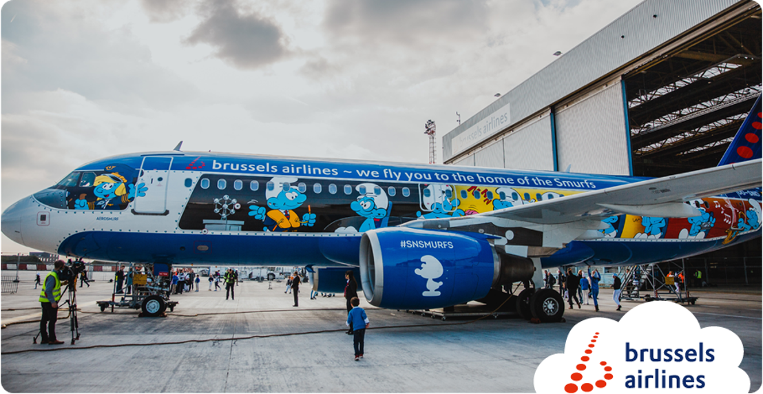 Brussels Airlines révèle Aerosmurf