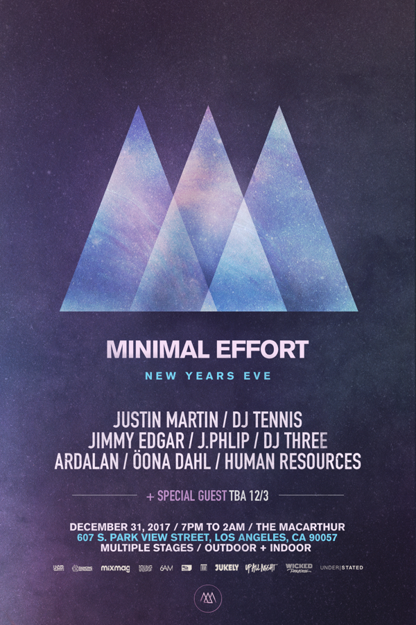 Minimal Effort Reveals Phase 1 Lineup and Location for 2017 Los Angeles New Year’s Eve Event