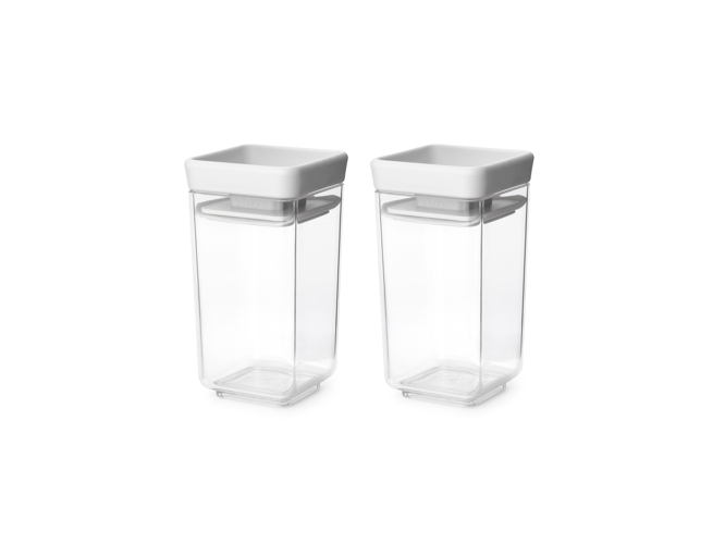 Tasty+ Stackable Canister, Set of 2 - Light Grey - 8710755230585 Brabantia_1181x886px_X_NR-35068