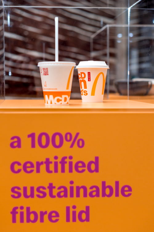 McDonald's new fibre cold drink lids