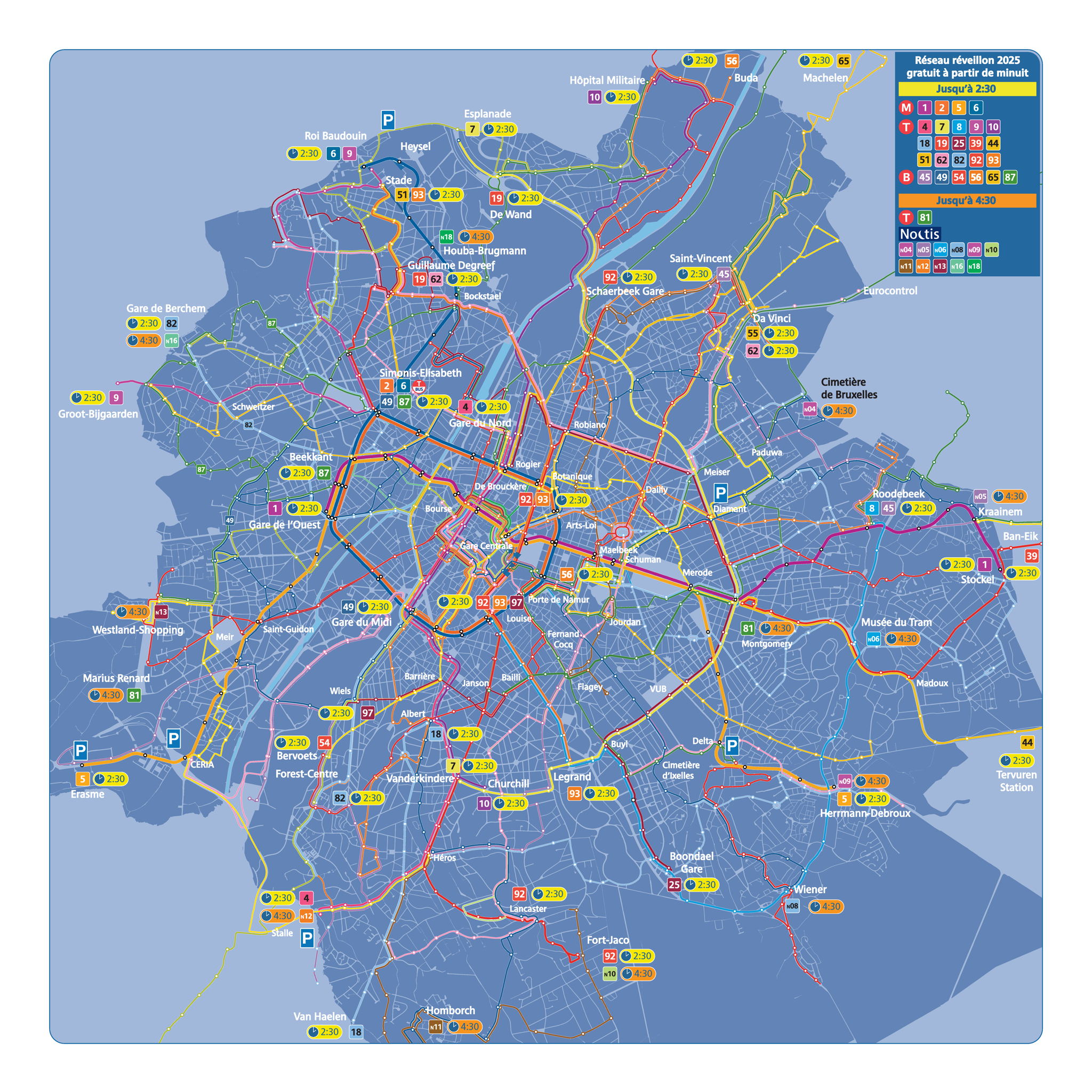 Het vervoersnet tijdens de Nieuwjaarsnacht Het vervoersnet tijdens de Nieuwjaarsnacht