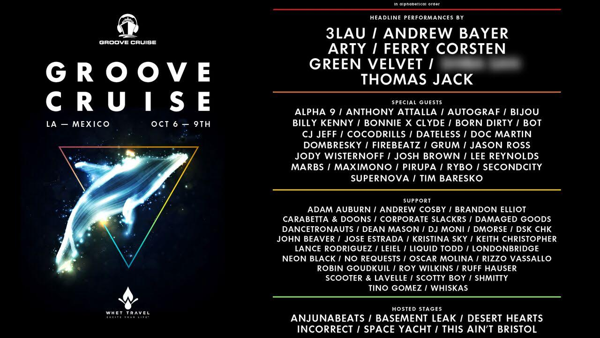 Groove Cruise 2017 Announces Phase One Lineup For LA Sailing Oct 6th-9th Weekender