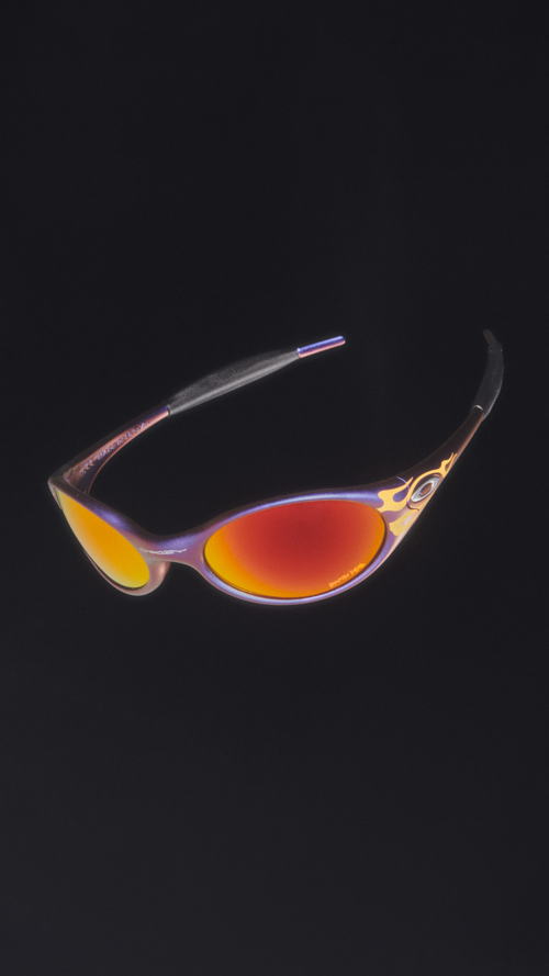 BRAIN DEAD X OAKLEY FACTORY TEAM FW23 EYE JACKET BLUE/RED COLOR SHIFT WITH PRIZM RUBY