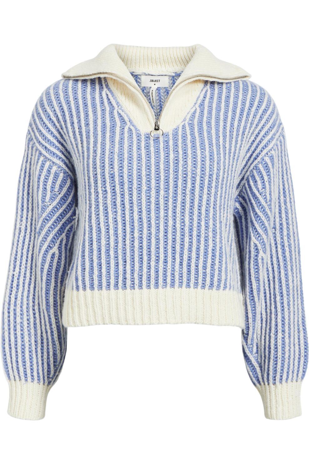 Juttu_FW23_Object_Sweat OBJ Objcita LS Knit Zip Short Pullover Pb14_JUTTU_€69,99 Juttu_FW23_Object_Sweat OBJ Objcita LS Knit Zip Short Pullover Pb14_JUTTU_€69,99