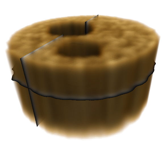 One of the team's computer-generated 3D images of the experimental object using the ghost imaging approach. Image credit: Andrew Kingston and colleagues
